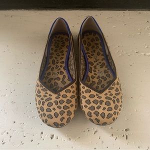 Rothys Spotted Leopard Rounded Toe Flats